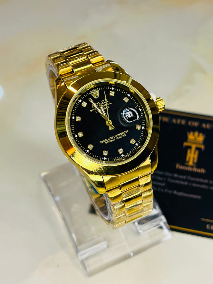 Rolex most premium gold+ black dial