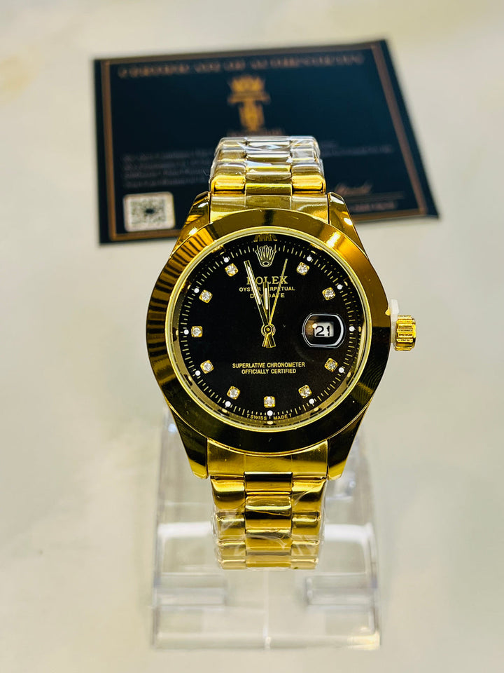 Rolex most premium gold+ black dial